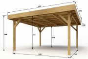 Dřevěná pergola Altán Jáva 400x400