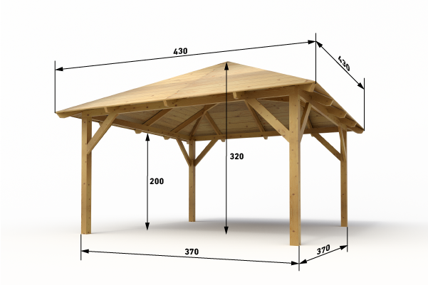 Carport 1 auto 370x370