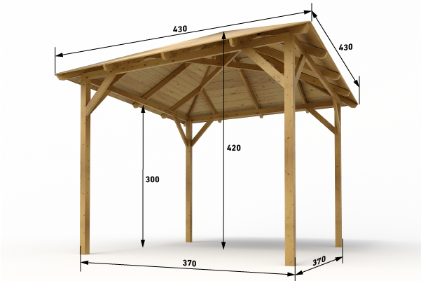 Carport 1 auto 370x370