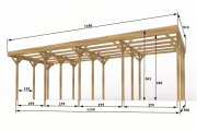 Přístřešek na 4 auta 512x1180